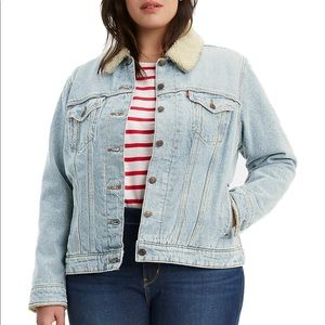 Sherpa Fleece Lined Denim Jacket